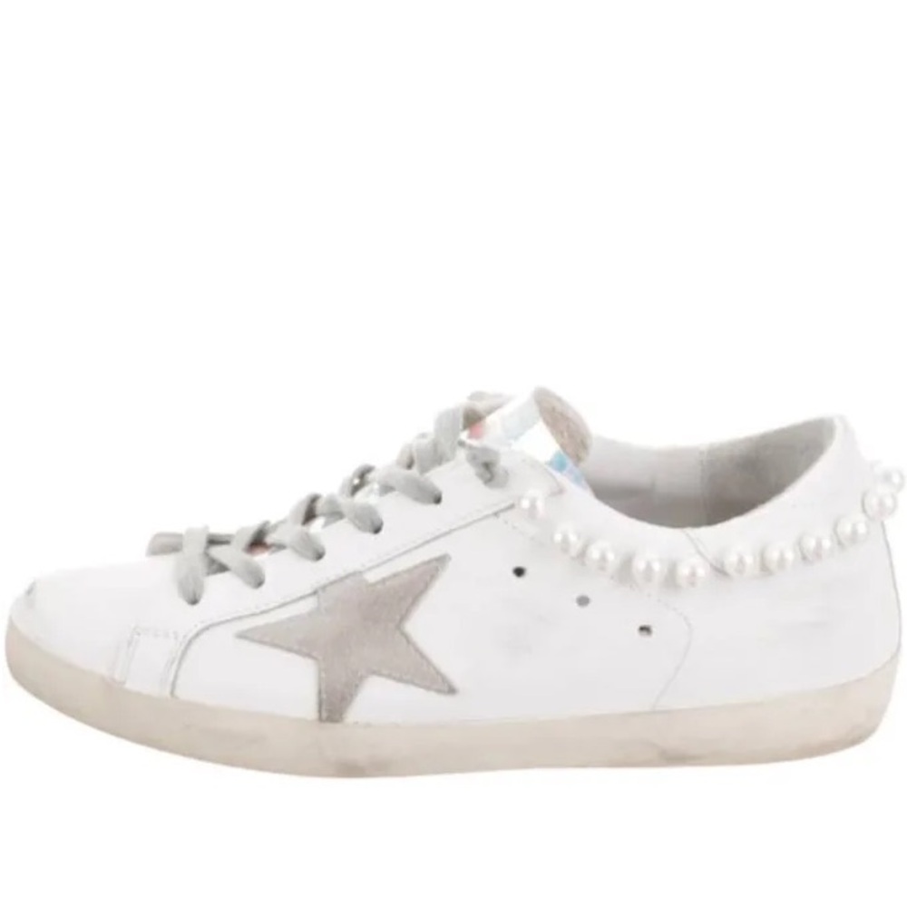 Golden Goose Superstars with Pearls
